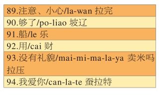 中文/泰语发音